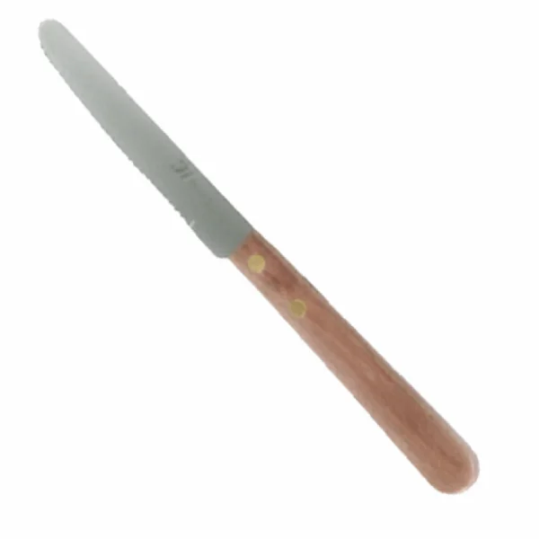 Cuchillo mango madera punta red.