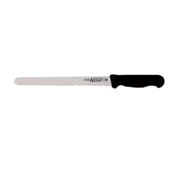 Cuchillo tipo sierra p/pan mango negro