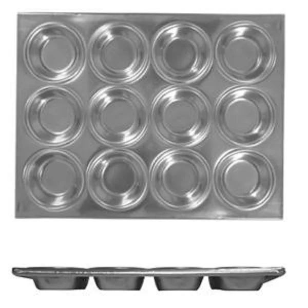 Molde aluminio p/muffin 12hoyos