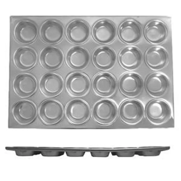 Molde aluminio p/muffin 24hoyos