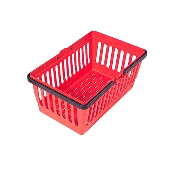 Canasta de mano p/supermercado roja