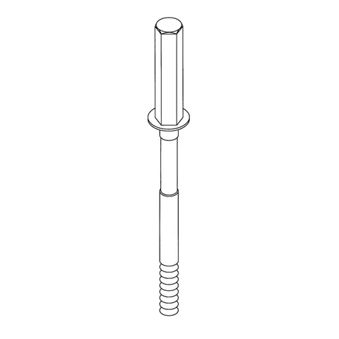 Tornillo corto hex. p/Hollymatic