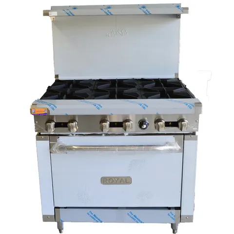 Estufa 6 hornillas y horno Royal
